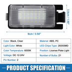 2X White LED License Plate Light Assembly 26510CD00A 2835SMD for Nissan