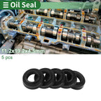 Set of 5 Oil Seal Rotary Shaft Seal NBR Rubber 11.2x19.2x4.5mm