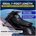 2X 1/2" x 7 ft PWC Dock Lines with Giant Snap Hook for Boats