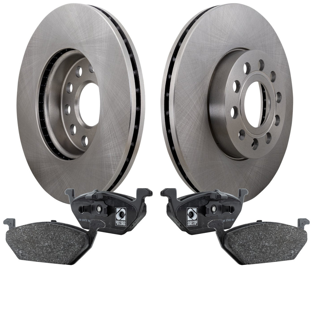 Brake Disc and Pad Kit for Volkswagen Jetta (2005) - Ceramic Pads