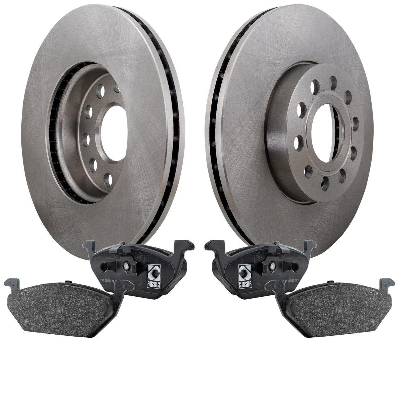 Brake Disc and Pad Kit for Volkswagen Jetta (2005) - Ceramic Pads