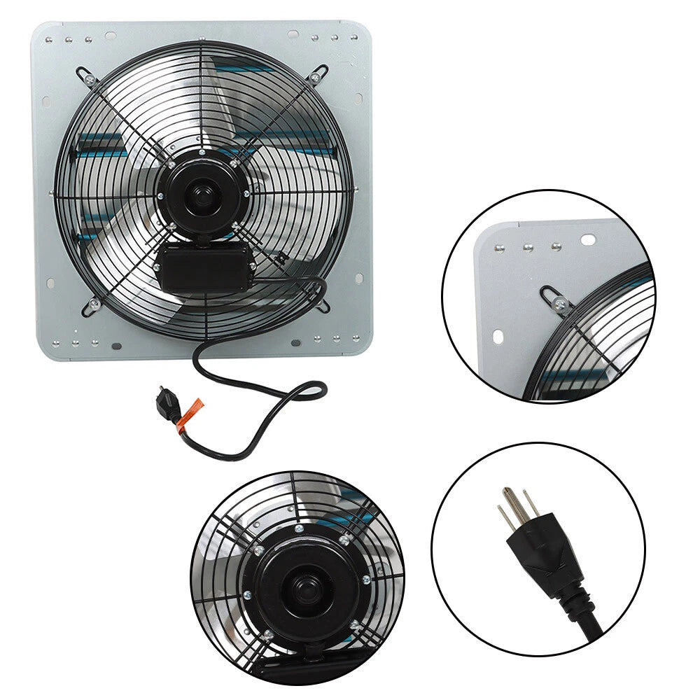 14" Exhaust Fan for Wall-Mounted Ventilation