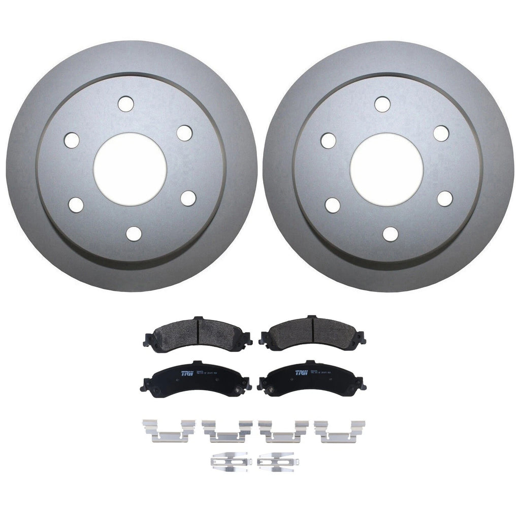 Rear Brake Kit 325mm Rotors TRW Pro Metallic Pad for Silverado Sierra 1500 (2007–2013)