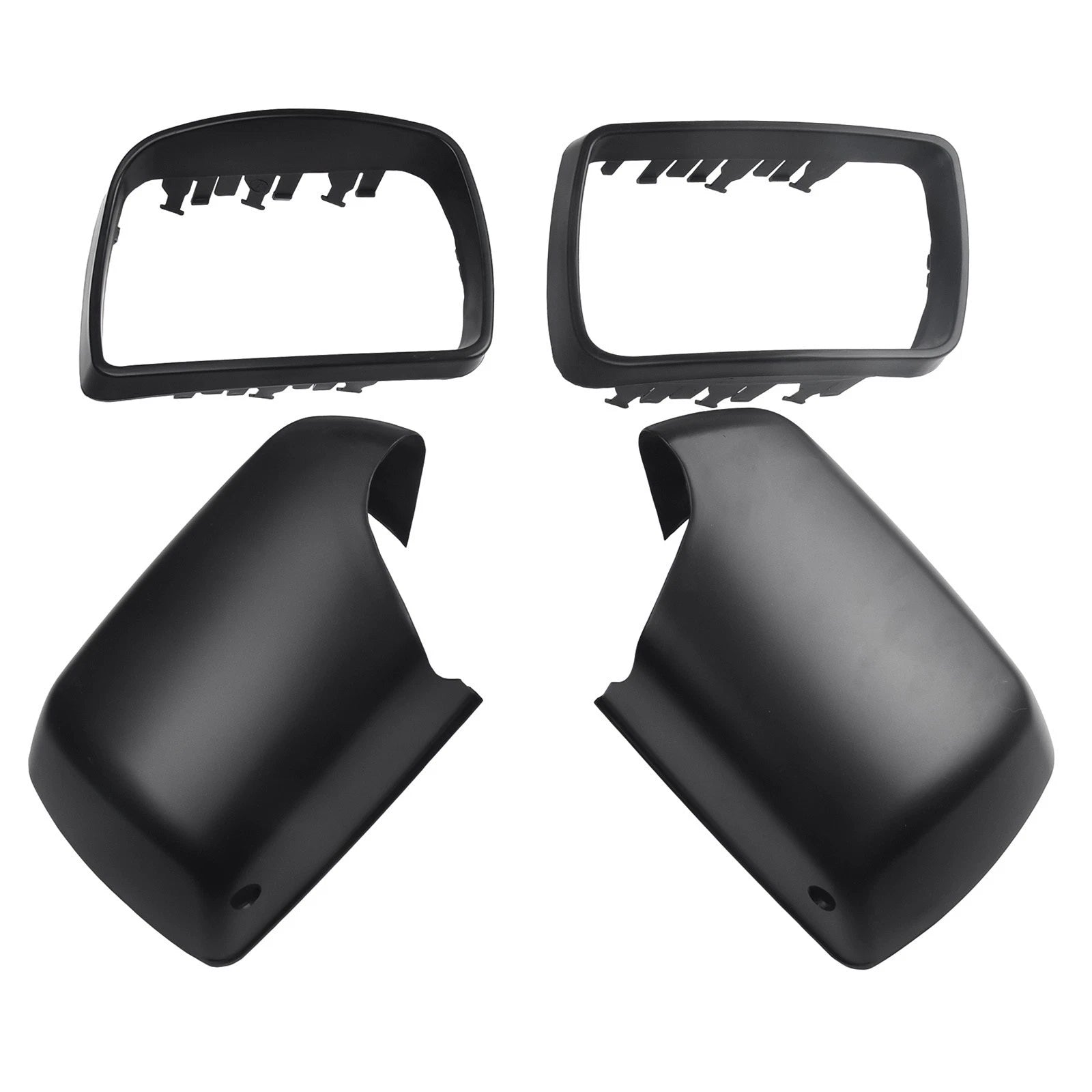 Set of 2 Wing Door Mirror Cover Caps + Trim Rings for E53 (2000–2006)