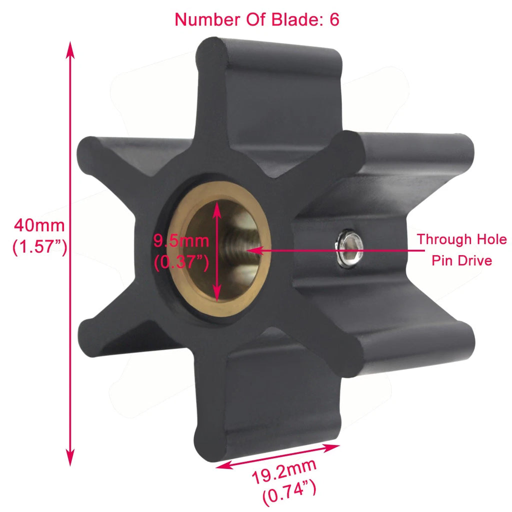 Marine Sea Water Pump Impeller for Volvo Penta MD 6A/B & MD 7A/B (—)