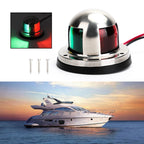 2X LED Stainless Steel Bi-Color Bow Navigation Light for Marine Boat Yacht