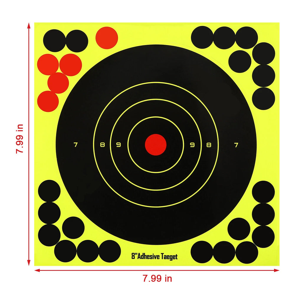 25 Pack Splatter Shooting Targets 8 Inch Paper for Rifle Shooting