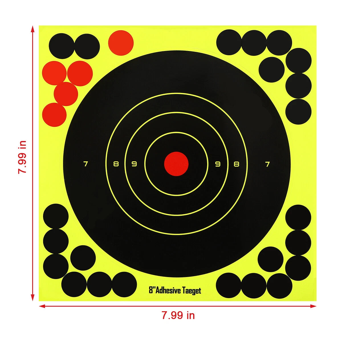 25 Pack Splatter Shooting Targets 8 Inch Paper for Rifle Shooting