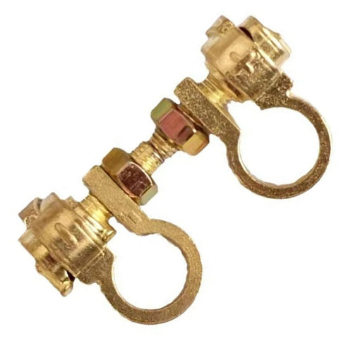 1 Pair Brass Battery Terminal Connectors for Car Truck Marine