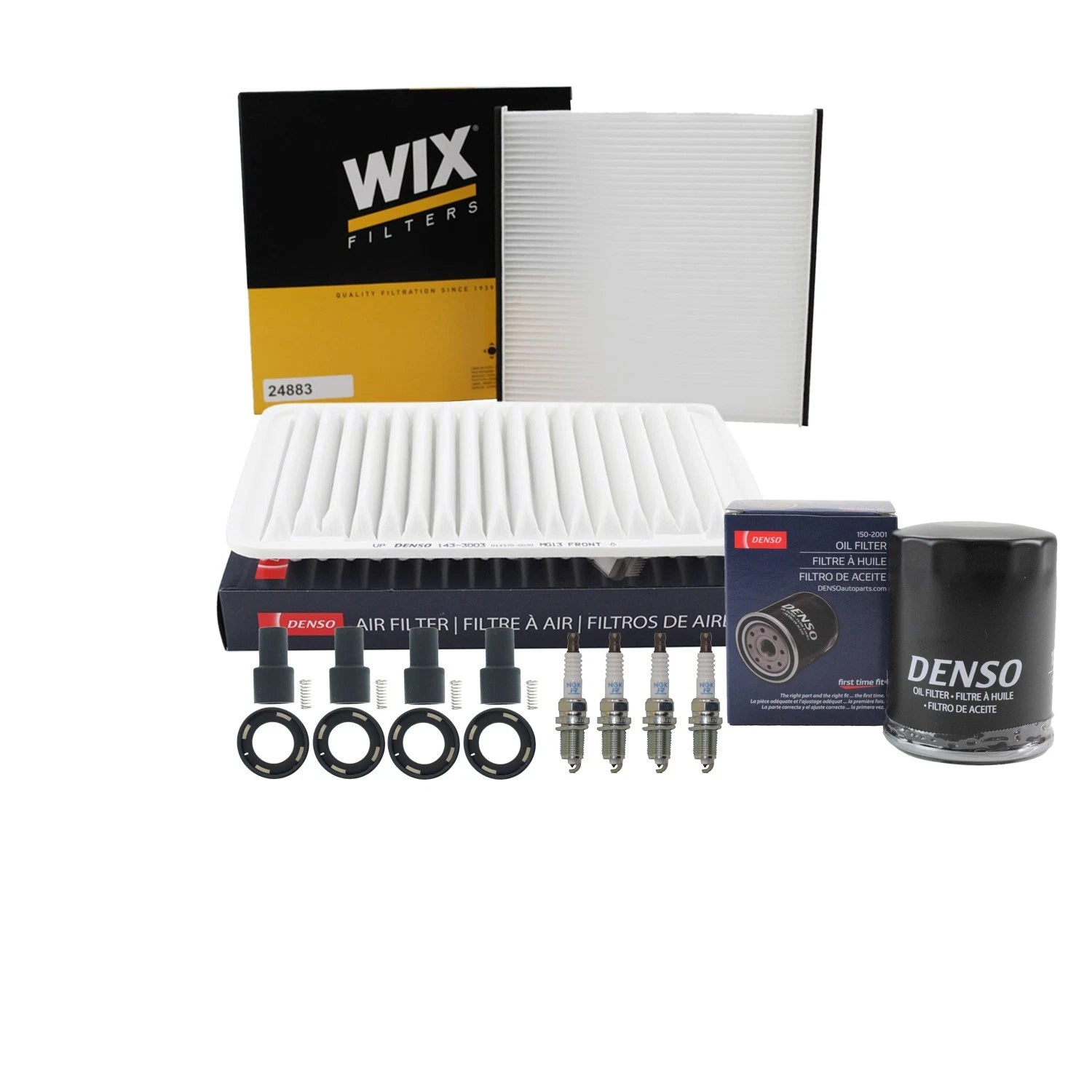 Denso Tune Up Kit & NGK 4 Spark Plugs for Toyota Camry Solara (2000–2006)