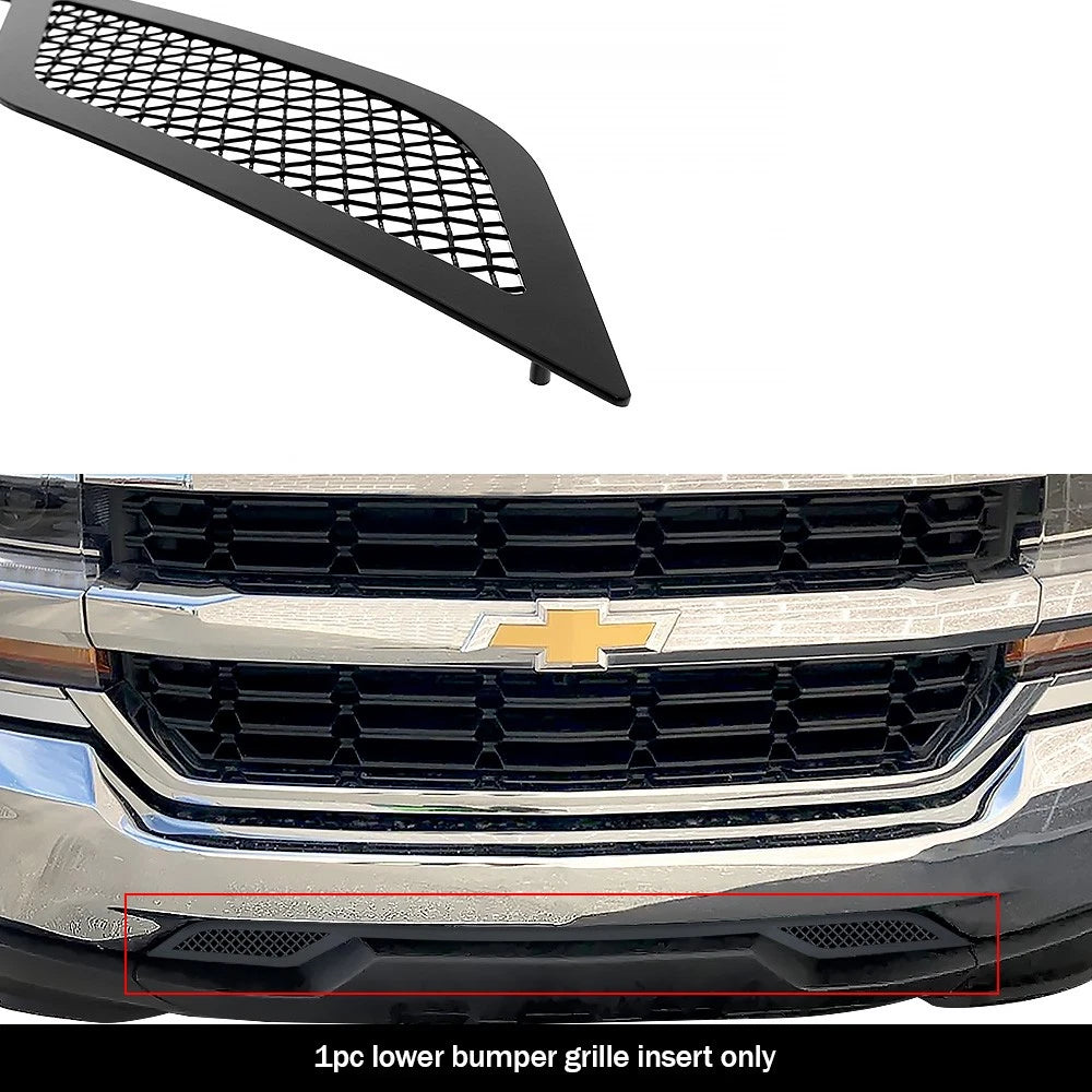 Lower Black Mesh Grille for Chevy Silverado 1500 (2016-2019)