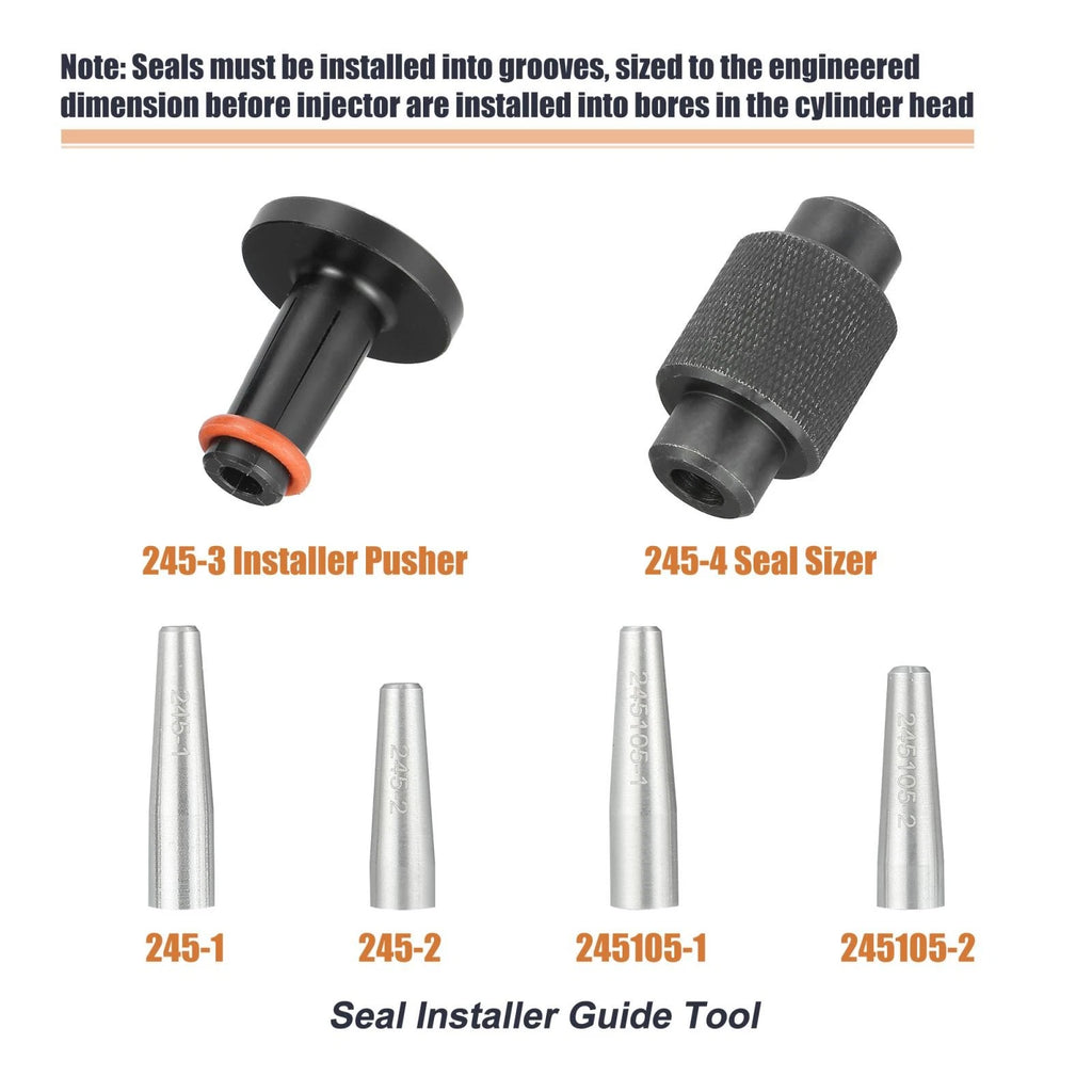 6pcs Fuel Injector Seal Install Sizer Tool for GM Subaru (EN-49245, EN-51105)
