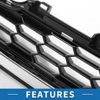 Front Hood Bumper Grille for Honda CR-V (2015) Chrome Silver Black