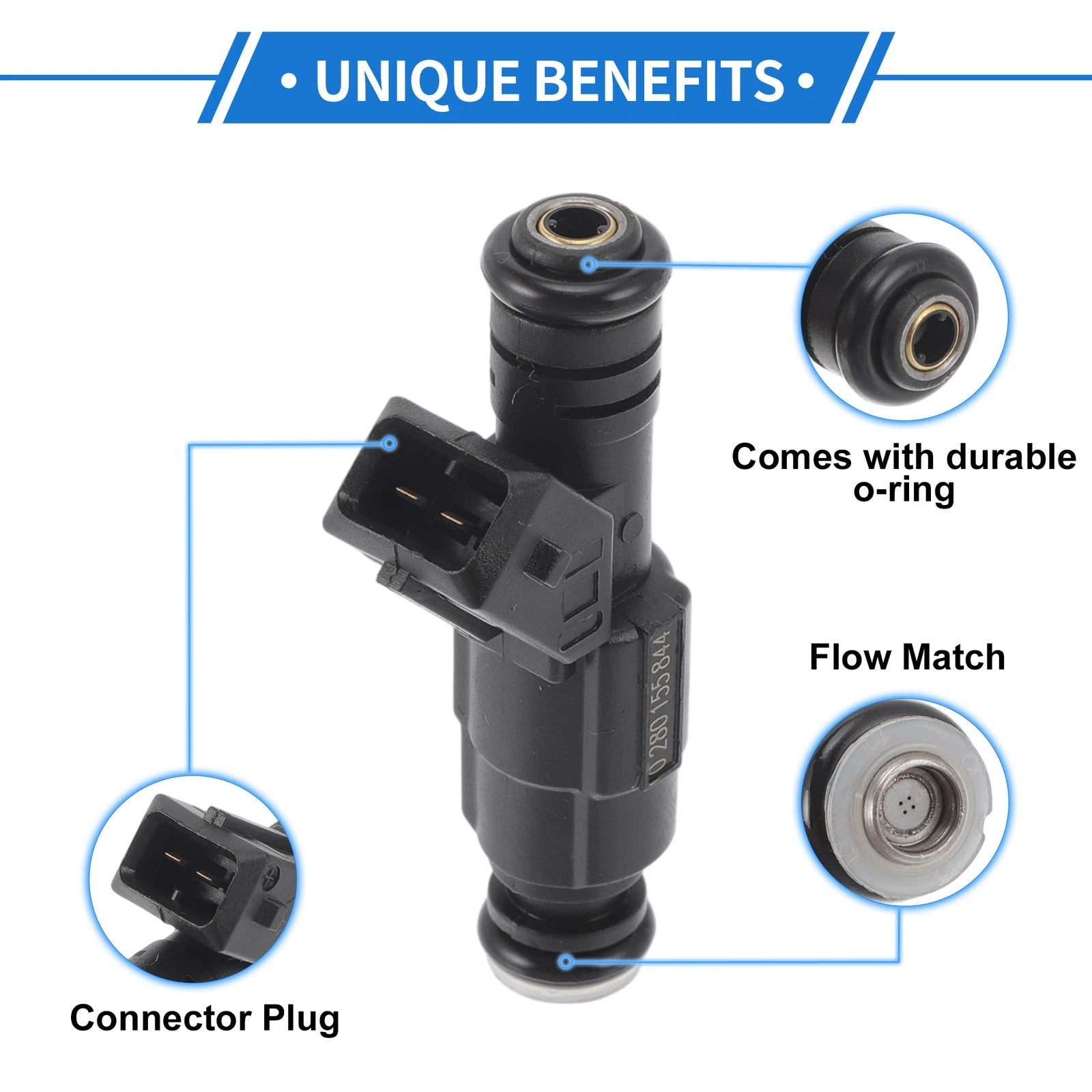 1 Pc Fuel Injector No. 0280155844/WR2AAA for Ford Falcon 4.0 (1998–2005)