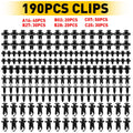190PCS Car Body Fastener Trim Clips for Universal Vehicles (All Years)