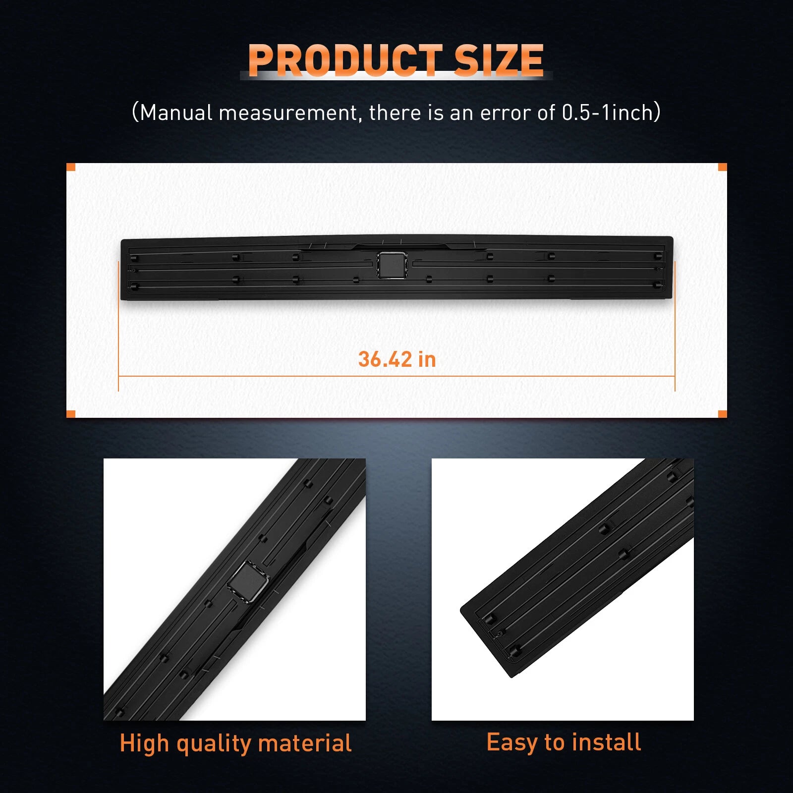 Tailgate Moulding for Ford F150 (2015-2019) with Flexible Step
