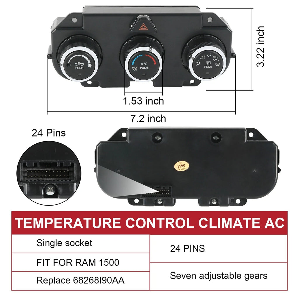 Temperature Control Climate Unit for Dodge RAM 1500 3500 (2014-2024)