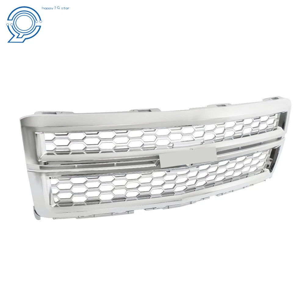 Front Grille for Chevrolet Silverado 1500 (2014–2015) Chrome 23259624