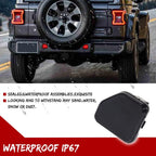 Smoked Lens Red LED Rear Bumper Reflector Light Kit for Jeep Wrangler JL (2018–2023)