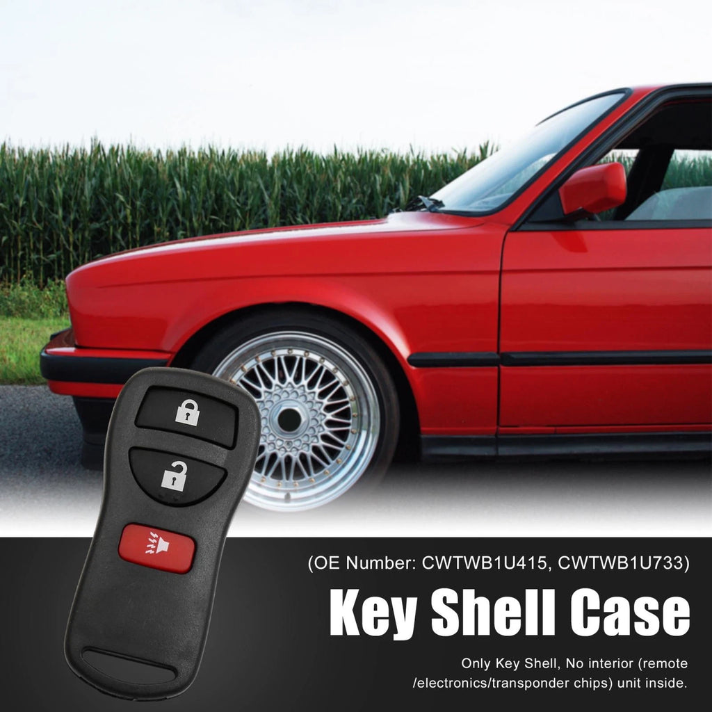 Key Fob Shell Case CWTWB1U415 for Nissan Xterra (2005–2015) Black