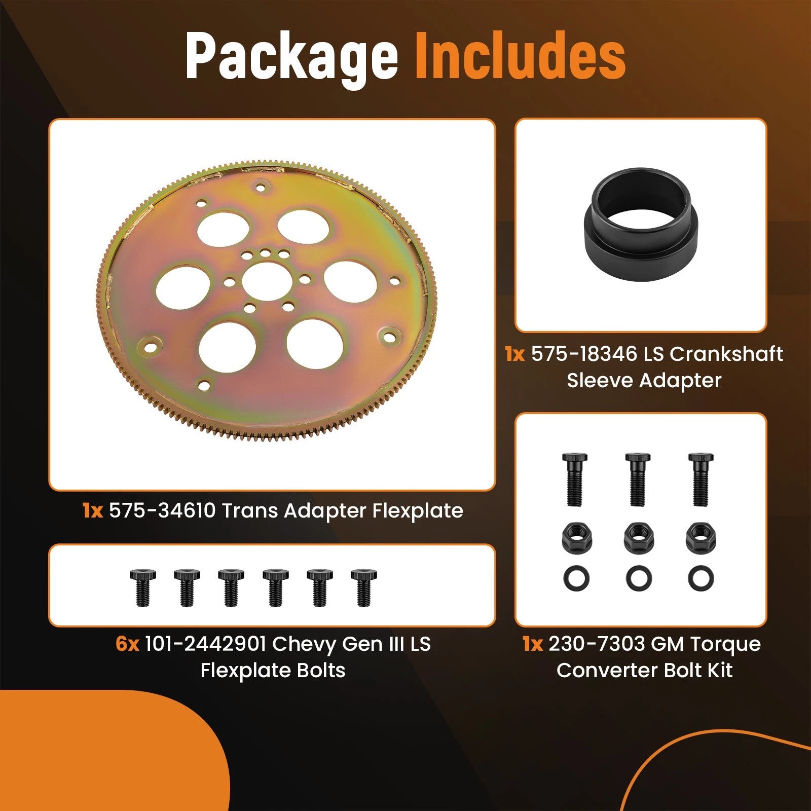 Transmission Adapter Kit for Gen III LS V8 TH350 700R4 (2000-2009)