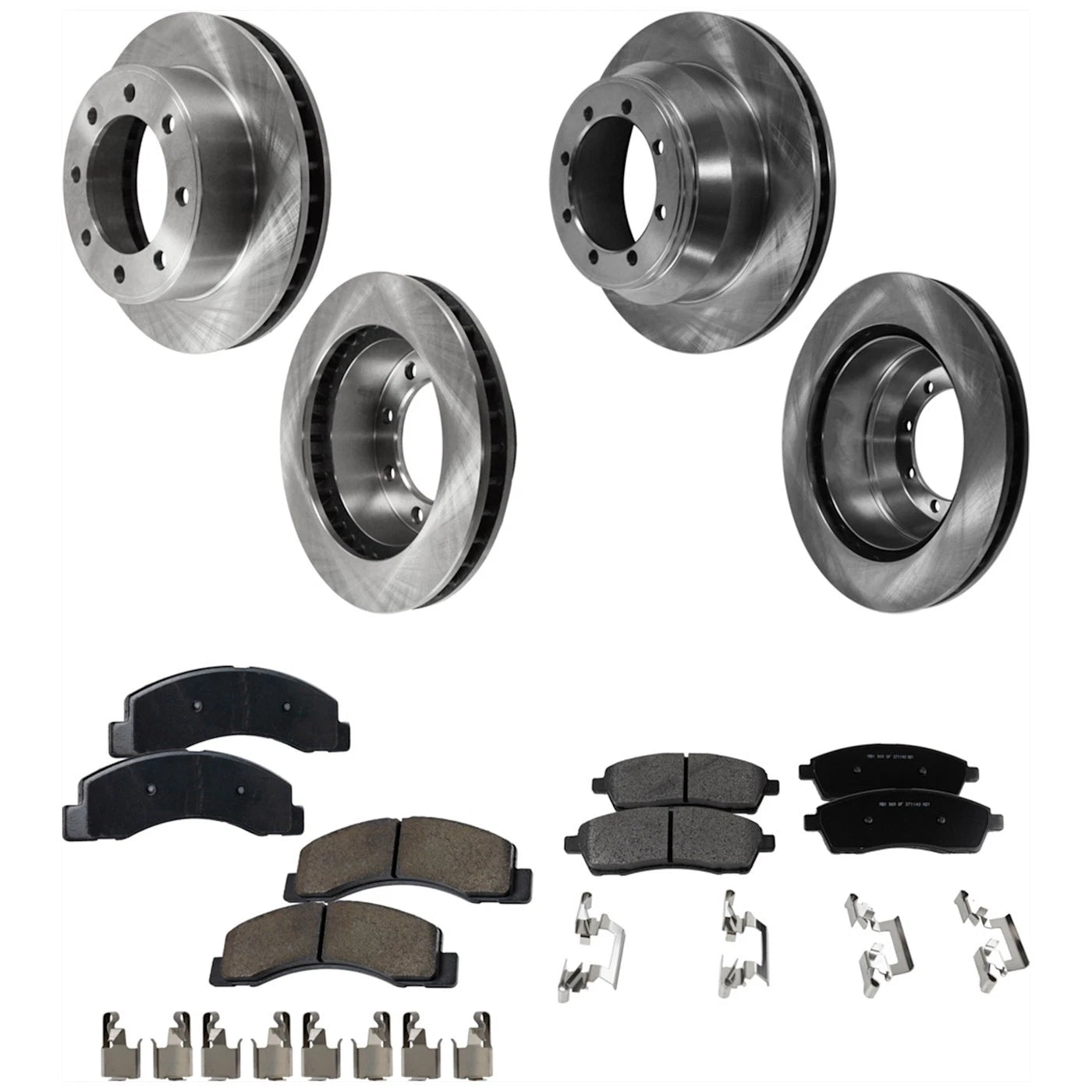 Disc Brake & Semi-Metallic Pad Kit for Ford F-350 Super Duty (1999–2004)