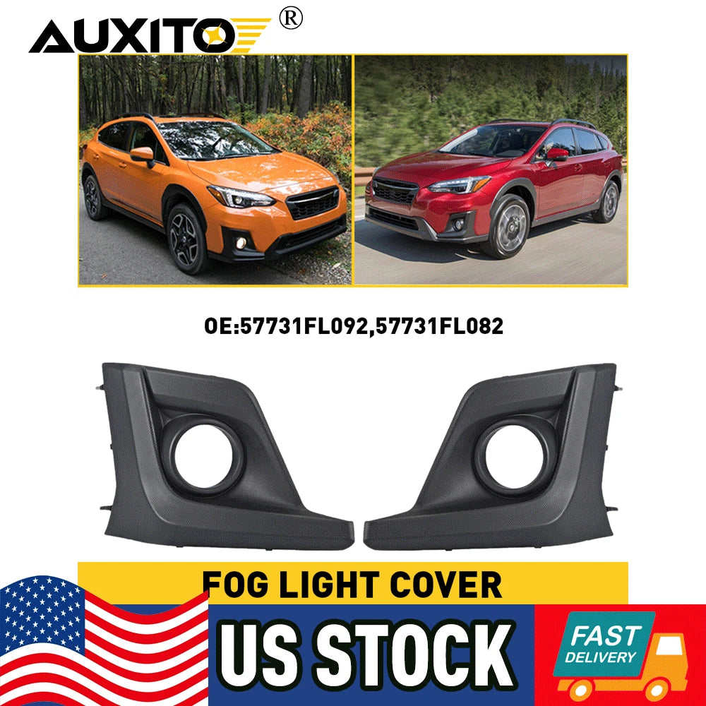 Fog Light Cover Bezel Pair for Subaru Crosstrek (2018–2020)