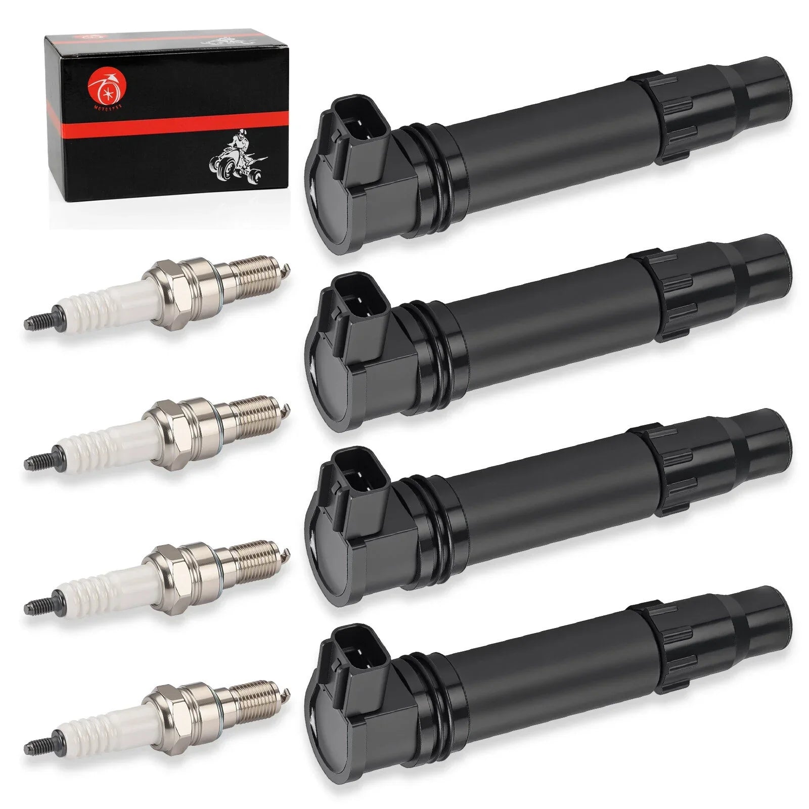 4X Ignition Coils Iridium Spark Plug for Honda CBR600RR (2007–2010)