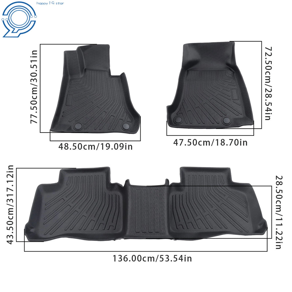 Floor Mats for Mercedes-Benz GLC Class (2016–2022) TPE Liner All-Weather