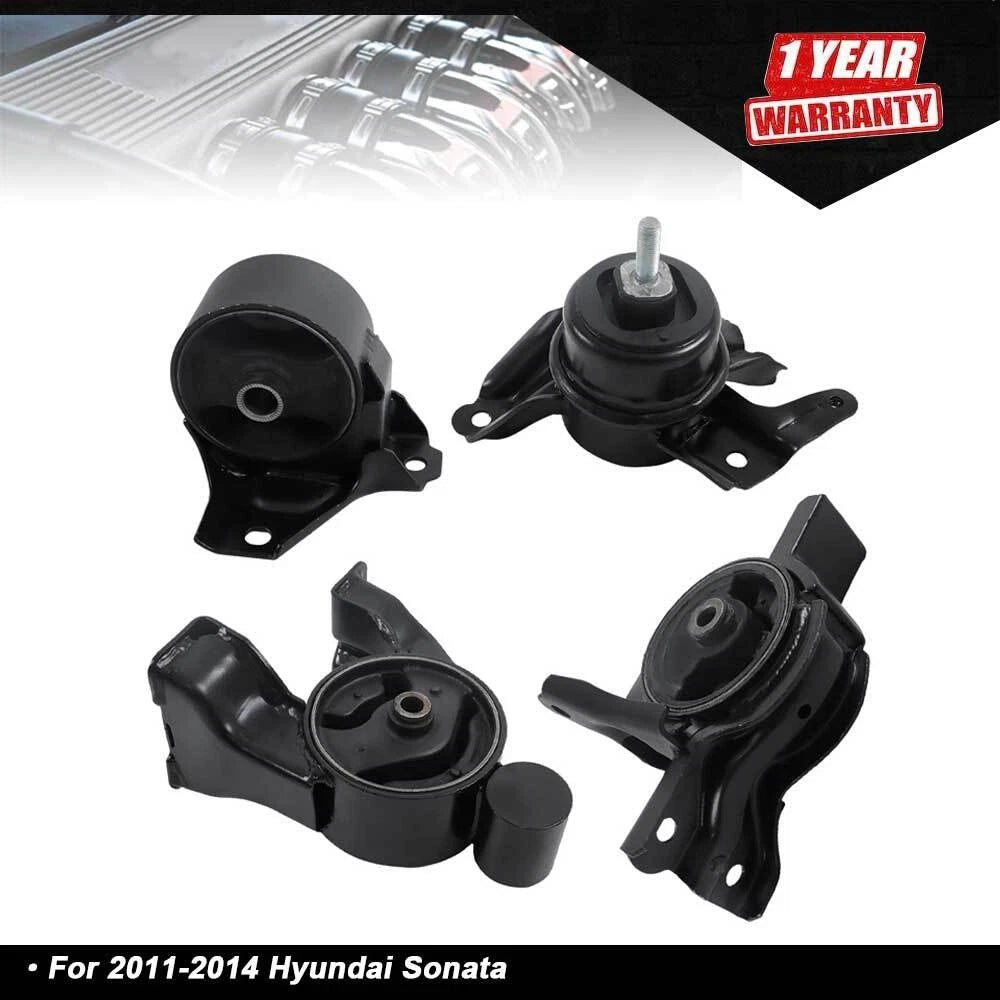 Set of 4 Engine Motor & Transmission Mounts for Hyundai Sonata (2011–2014)