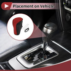 1Pc Gear Shift Knob Cover for Honda Accord (2008–2012) Black Red Leather