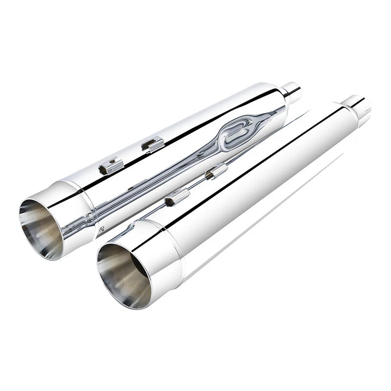 Set of 2 Megaphone Slip-On Exhaust Pipes for Harley Touring Electra Glide (2017–2025)