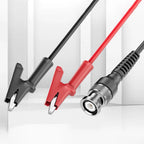 2X BNC Male to Crocodile Clip Test Leads for Oscilloscope