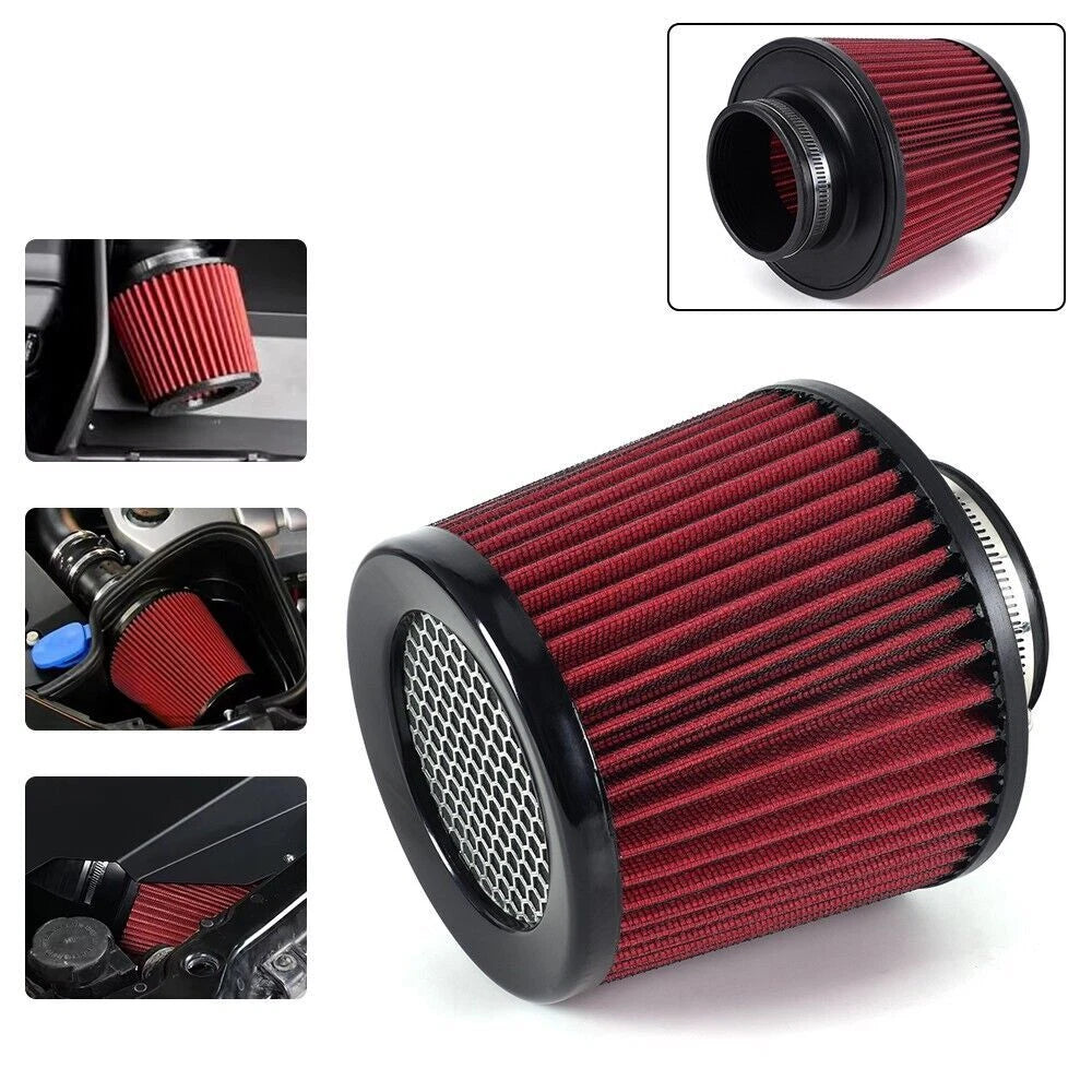 3" Cold Air Intake Cone Replacement Filter for RED