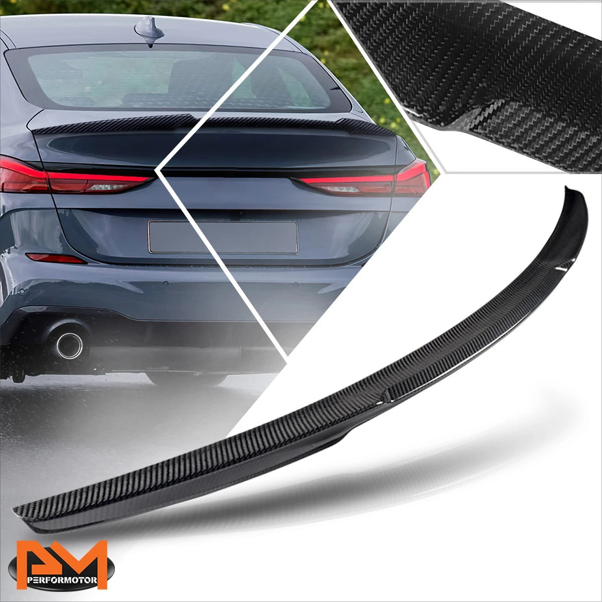 Carbon Fiber V-Style Duck Bill Trunk Spoiler for BMW 2-Series (2014–2021)