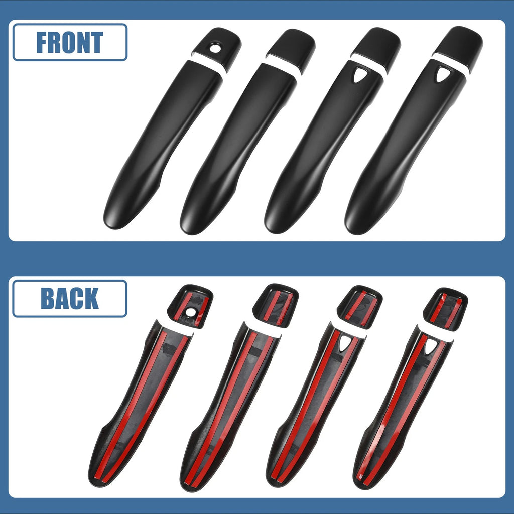 Set of 4 Door Handle Cover Trim for Nissan Rogue (2014–2019) Matte Black