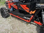 SuperATV Rock Sliding Nerf Bars for Polaris RZR 4 900 (2015–2018) - Red