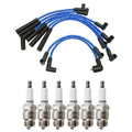 NGK Wire Set & Denso Spark Plugs Kit for Bronco E-Series F-Series (L6)
