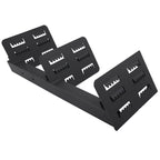 Universal 3-Step Trailer Tongue Boarding Step Mount Steel Black