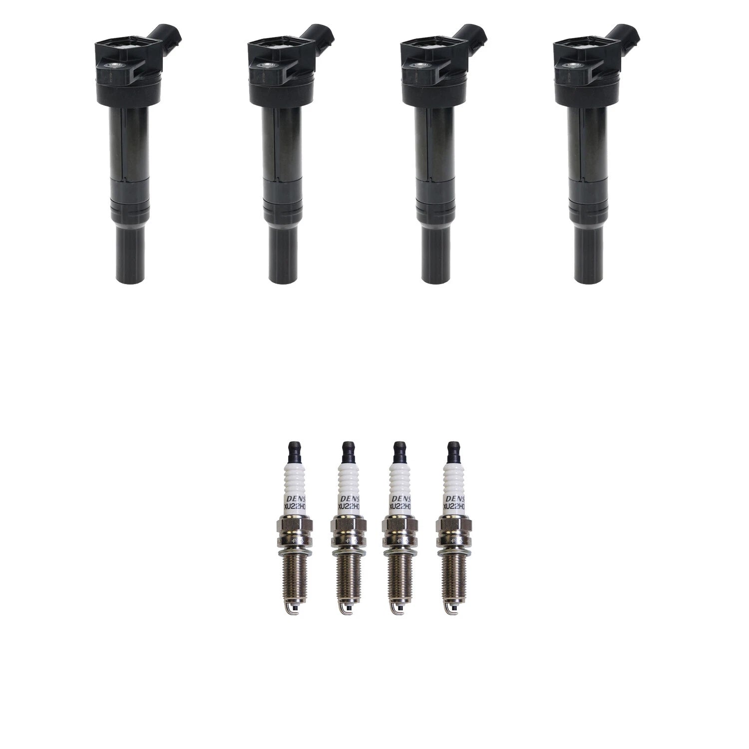 Set of 4 Ignition Coils & Spark Plugs for Elantra Forte Soul (L4)