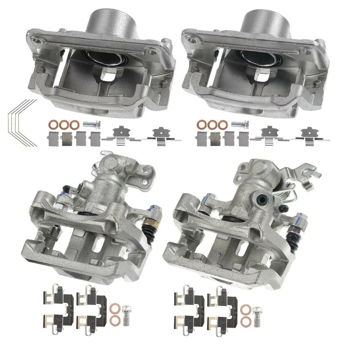 Set of 4 Brake Calipers w/ Bracket for Ford Fusion (2006–2012)