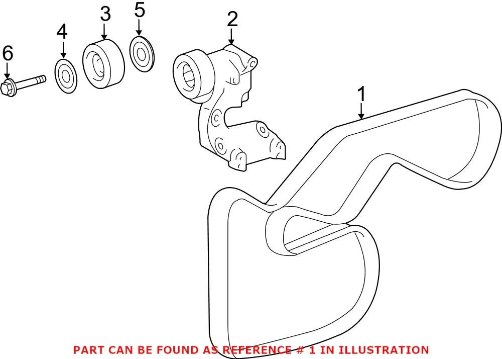 Serpentine Belt for Lexus ES350 RX350 (2007–2012) OEM V-Ribbed