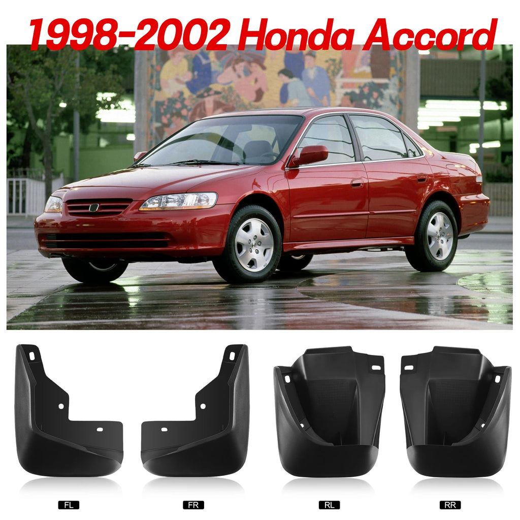 4X Mud Guards Splash Guards for Honda Accord 4dr Sedan (1998–2002)