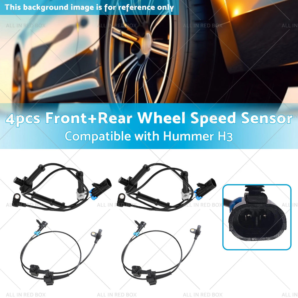 Set of 4 ABS Wheel Speed Sensors for Hummer H3 (2006–2010)