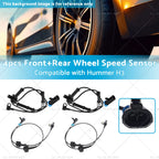 Set of 4 ABS Wheel Speed Sensors for Hummer H3 (2006–2010)