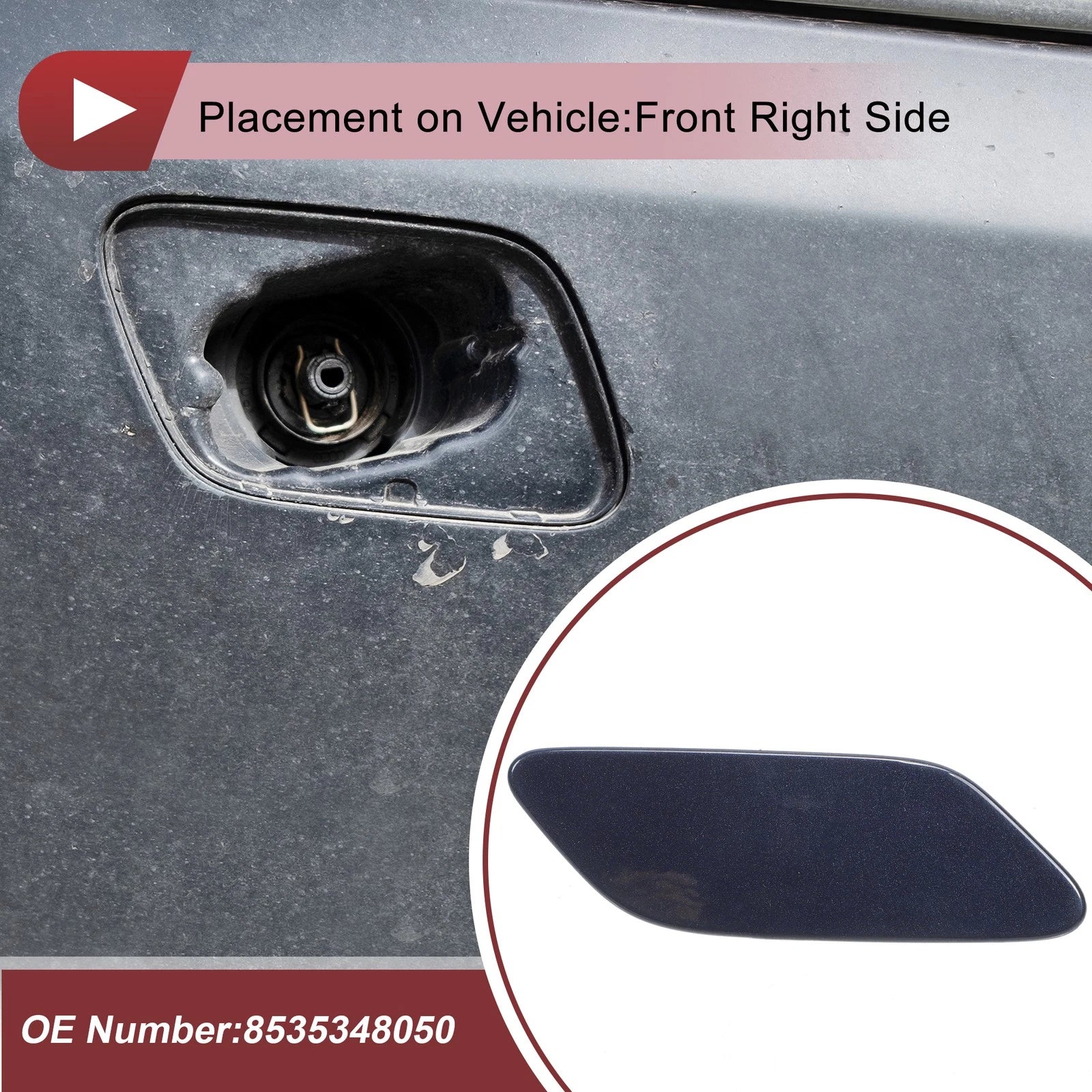 Front Right Washer Nozzle Cover Cap for Lexus RX350 (2019–2022) Blue