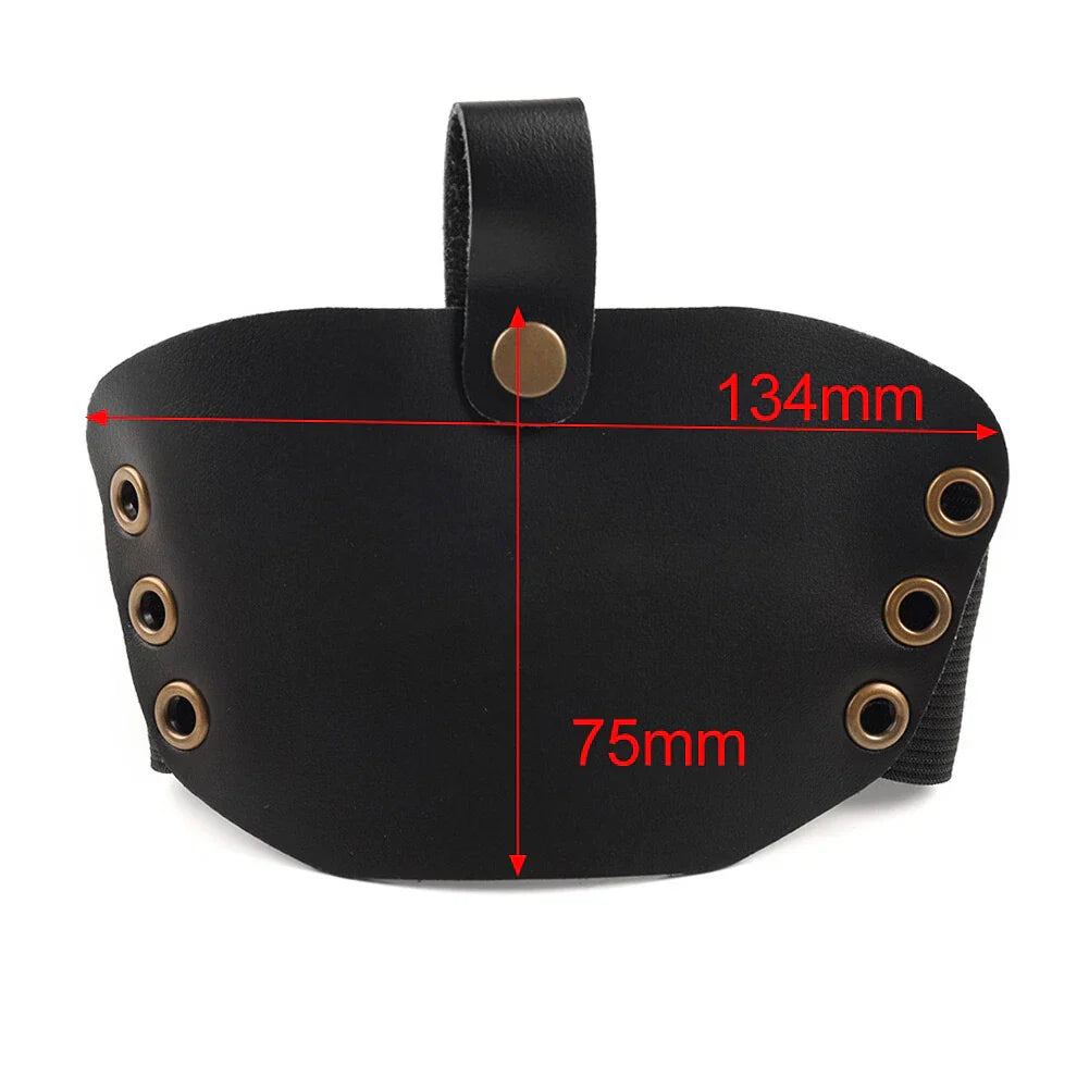 Leather Shifter Cover Boot for Motorcycle Gear Pedal - Wine Red