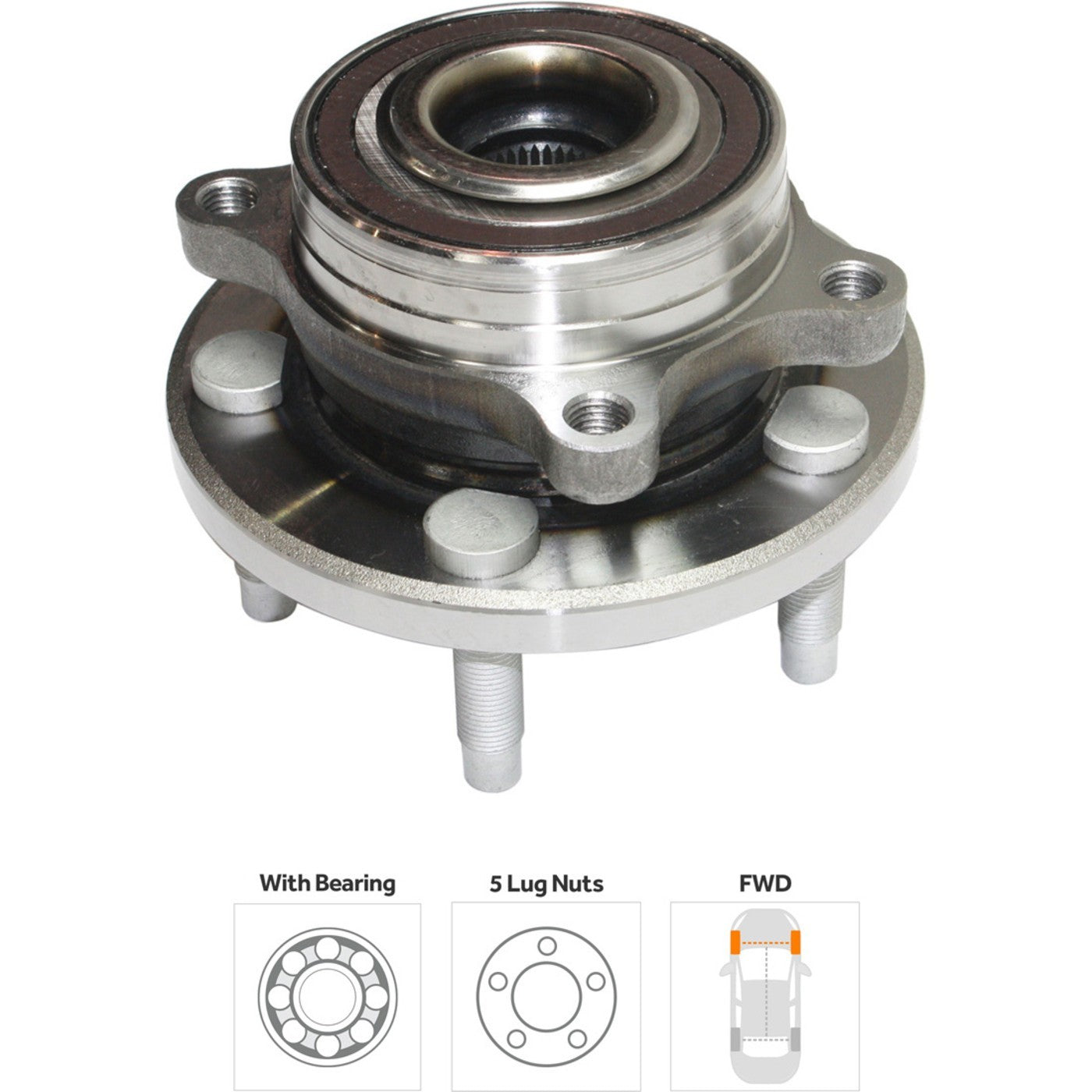Wheel Hubs for Ford Edge (2011–2014) with Bearing