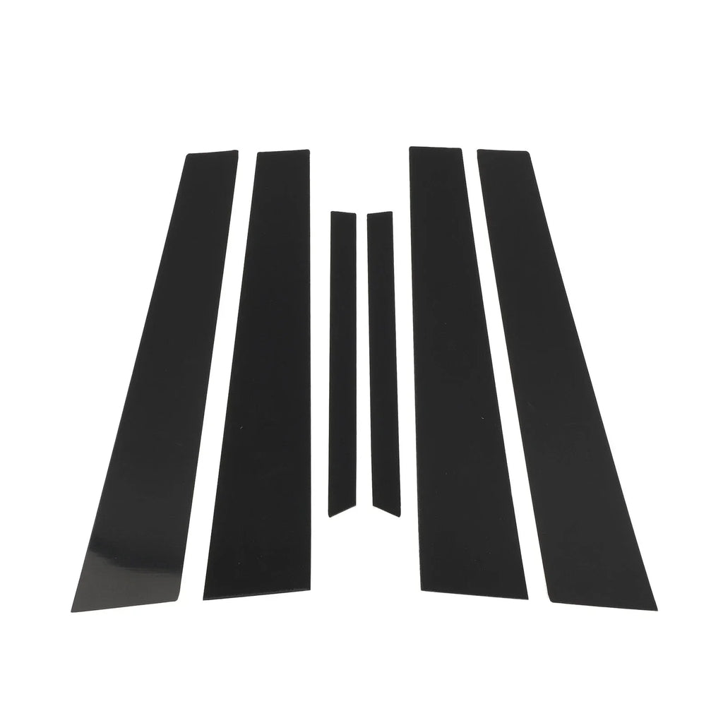 6 Pcs Door Pillar Window Trim for Mercedes S-Class (2007-2013) Black