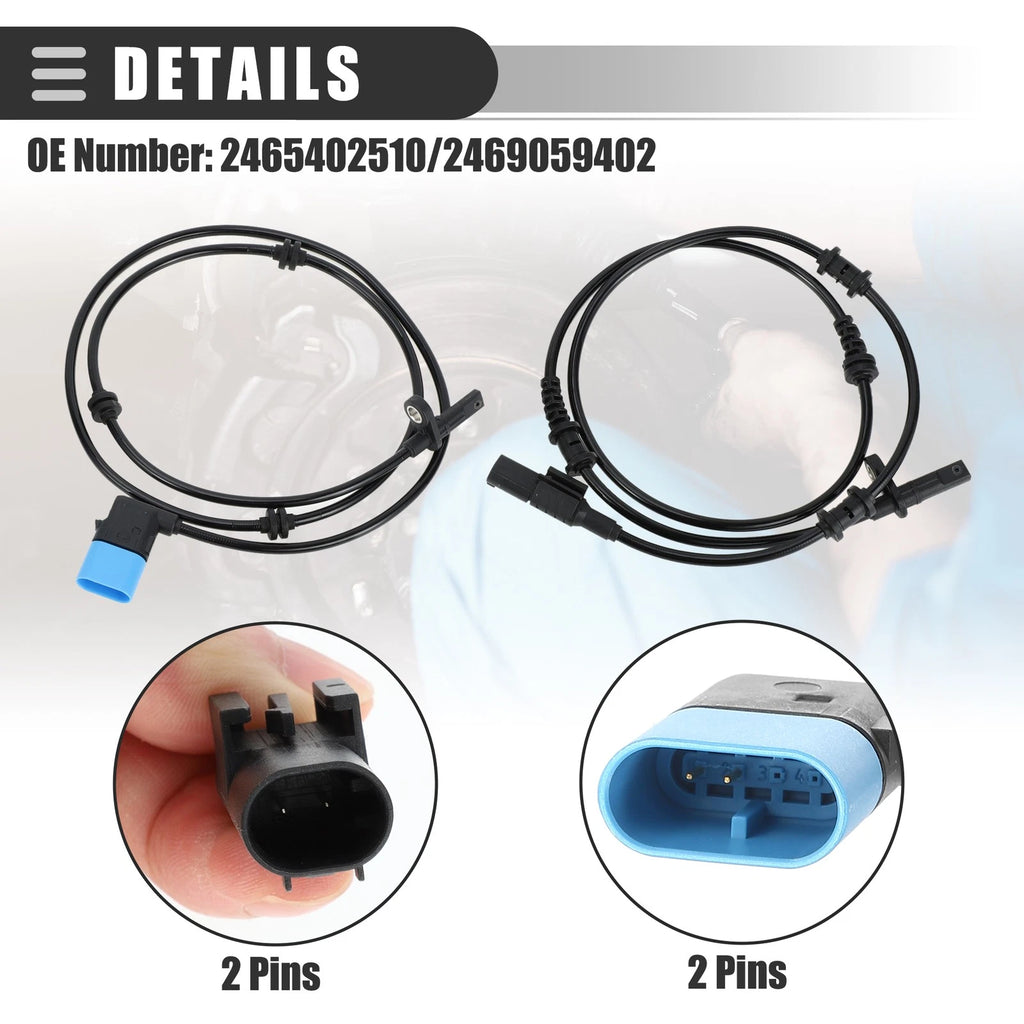 Set of 4 ABS Sensors for Mercedes-Benz CLA45 (No. 2465402510/2469059402)